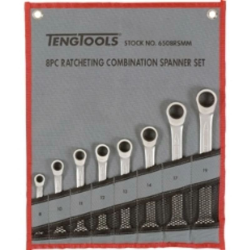 Teng Tools Teng 6508RMM Ratcheting Spanner Set 1 Teng Tools Teng 6508RMM Ratcheting Spanner Set
