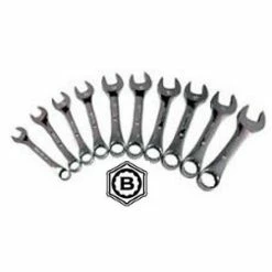 Britool Hallmark CXSMSET10 10 Piece Stubby Combination Spanner Set 10-19mm Short