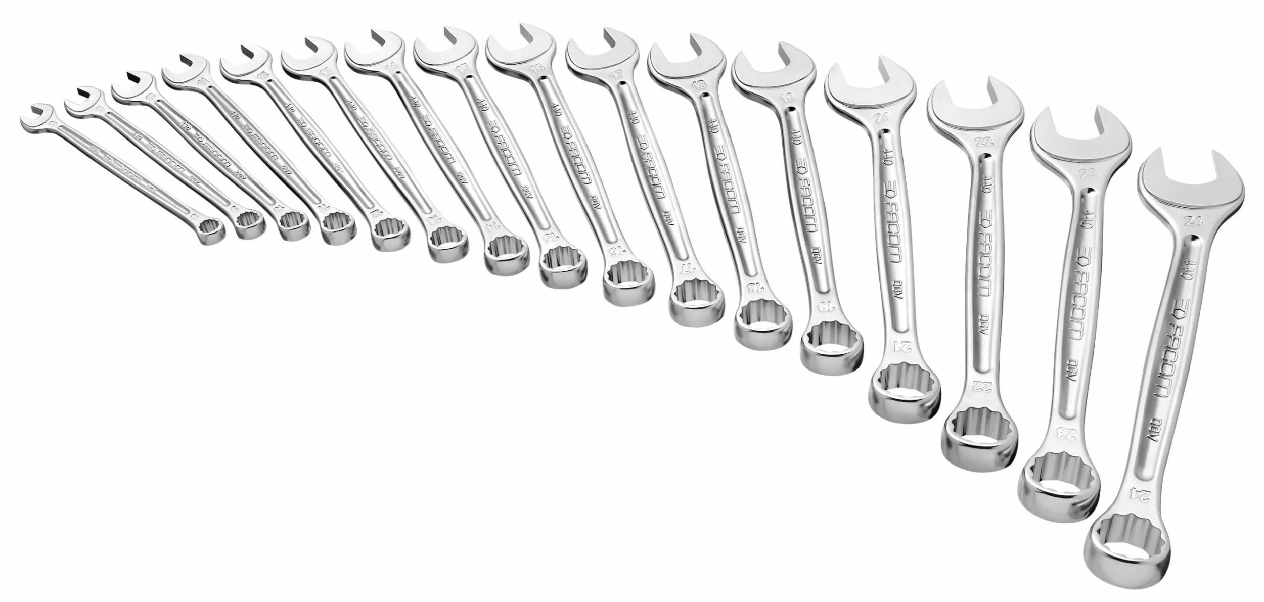 Facom 440.JE16T 16 Piece 440 Series Metric Combination Spanner Wrench Set 8-24mm 1 Facom 440.JE16T 16 Piece 440 Series Metric Combination Spanner Wrench Set 8-24mm