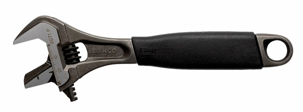 Bahco 9070P Black Finish Comfort Grip Adjustable Wrench With Reversible Jaw 6" 2 Bahco 9070P Black Finish Comfort Grip Adjustable Wrench With Reversible Jaw 6" - Image 2