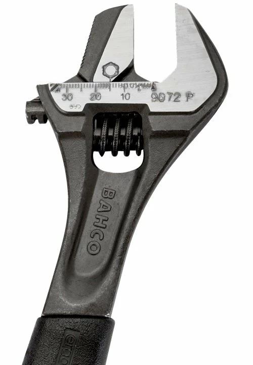 Bahco 9073P Black Finish Comfort Grip Adjustable Wrench With Reversible Jaw 12" 4 Bahco 9073P Black Finish Comfort Grip Adjustable Wrench With Reversible Jaw 12" - Image 4