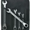 Stahlwille 17/5 5 Piece Ratcheting Combination Spanner Set In Tool Roll 8-19mm