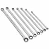 Sealeuy Sealey AK6319 7 Piece Extra Long Double Ring Ratchet / Fixed Spanner Set 8-19mm