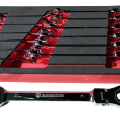 Britool Hallmark BHFRWSET13 13 Piece Flexible Ratchet Combination Spanner Set 8-21mm Foam Tray
