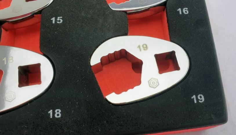 Britool Hallmark MFCFWSET10 3/8" Drive Crow Foot Spanner Set 10-19mm Metric 2 Britool Hallmark MFCFWSET10 3/8" Drive Crow Foot Spanner Set 10-19mm Metric - Image 2