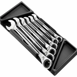 Facom MOD.467BXL 6 Piece Metric Ratchet Combination Spanner Set Supplied In Plastic Module Tray 21-32mm