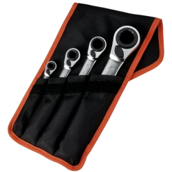 Bahco S4RM/4T 4 Piece Reversible 4-in-1 Ratchet Spanner Set