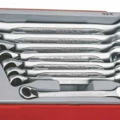 Teng TT6508R Metric Ratcheting Combination Spanner Set In Tool Box Tray