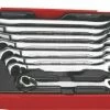 Teng TT6508RAF AF Ratcheting Combination Spanner Set In Tool Box Tray