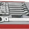 Teng Tools Teng TT6508RF Flexible Ratcheting Combination Spanner Set In Tool Box Tray