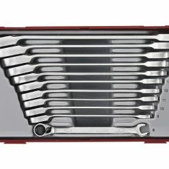 Teng TT6511R 11 Pce. Metric Ratchet Combination Spanner Set In Tool Box Tray -Combination Spanners Outlet Shop TT6511R1