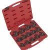 Britool Hallmark Sealey Premier AK59831 14 Piece 1/2" Drive Metric Crow Foot Spanner Set 27 To 50mm