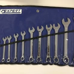 Britool Expert Expert By Facom E110327 12 Piece Metric Combination Spanner Set Supplied In Tool Roll 7-24mm