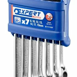 Expert By Facom E111107 7 Piece Metric Ratcheting Combination Spanner Set 8-19mm